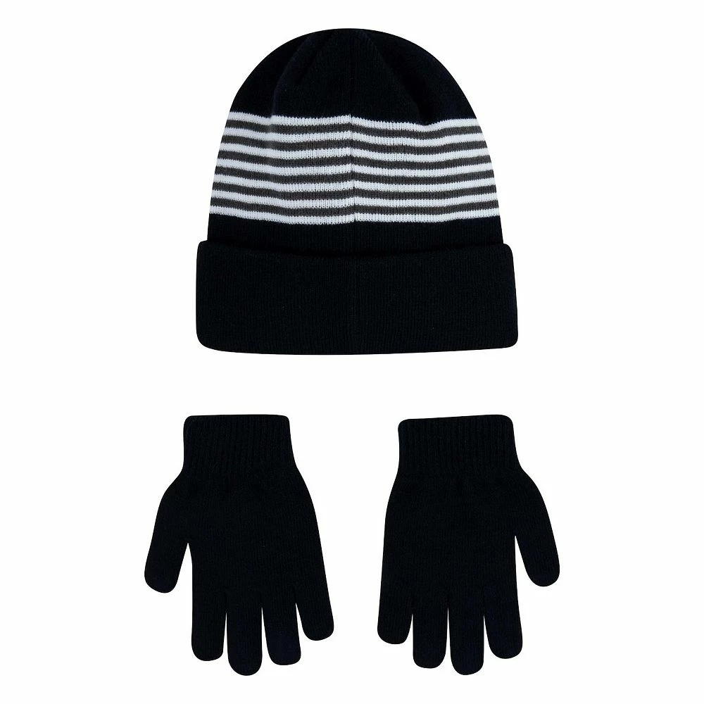 Boys 8-20 Nike Striped Beanie & Gloves Set - Image 4