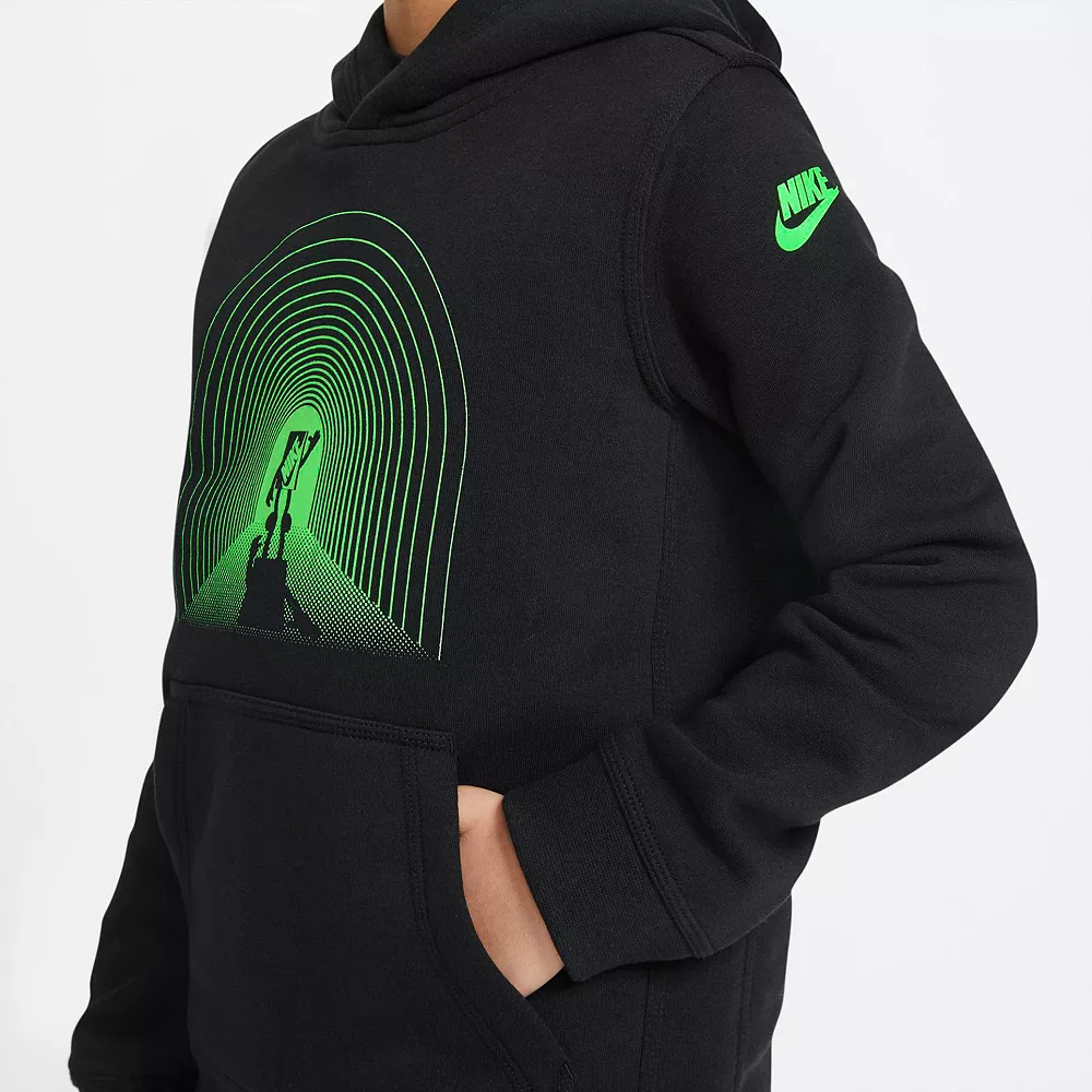 Boys 8-20 Nike Club Fleece Boxy Hoodie - Image 4