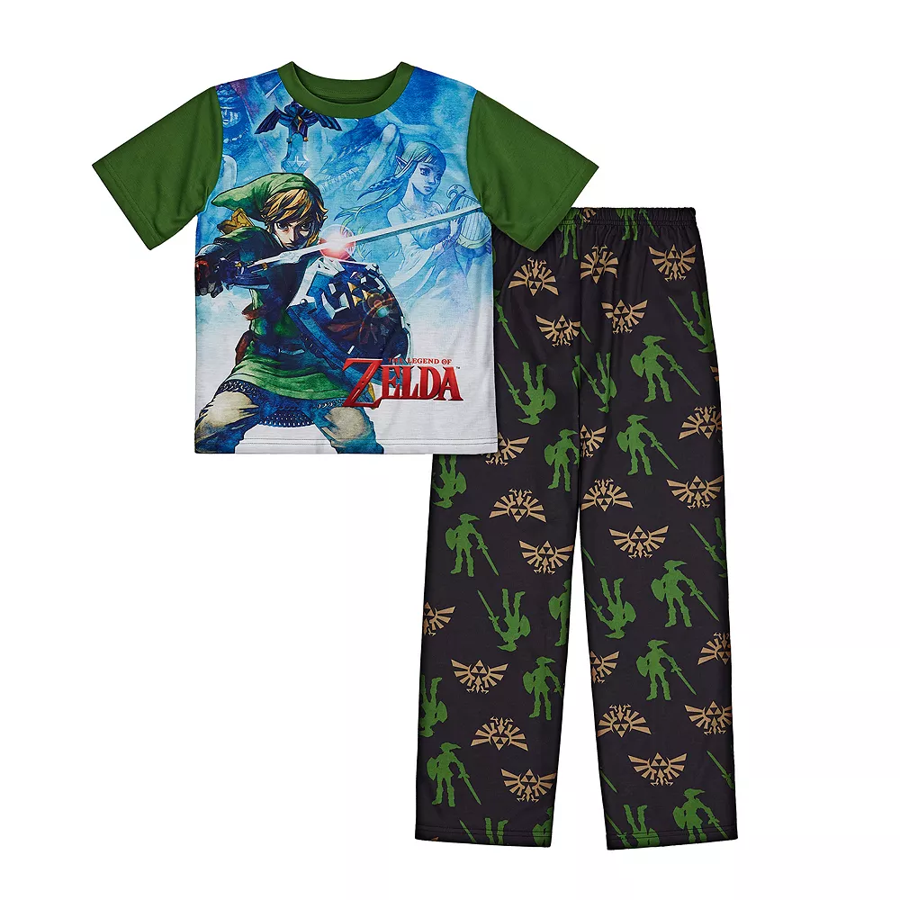 Boys 4-10 Nintendo Zelda Top & Bottoms Pajama Set