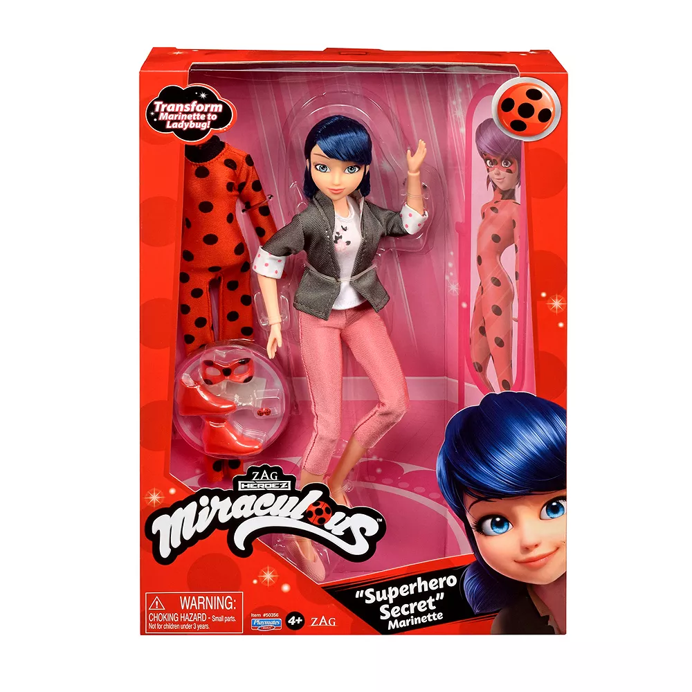 Miraculous: Tales of Ladybug & Cat Noir Super Hero Secret Marinette Fashion Doll