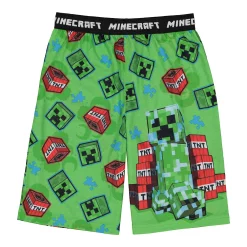 Boys 4-16 Minecraft SOS Boom Sleep Shorts