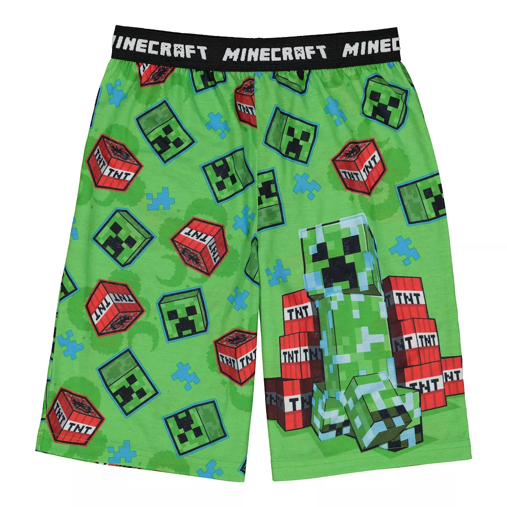 Boys 4-16 Minecraft SOS Boom Sleep Shorts