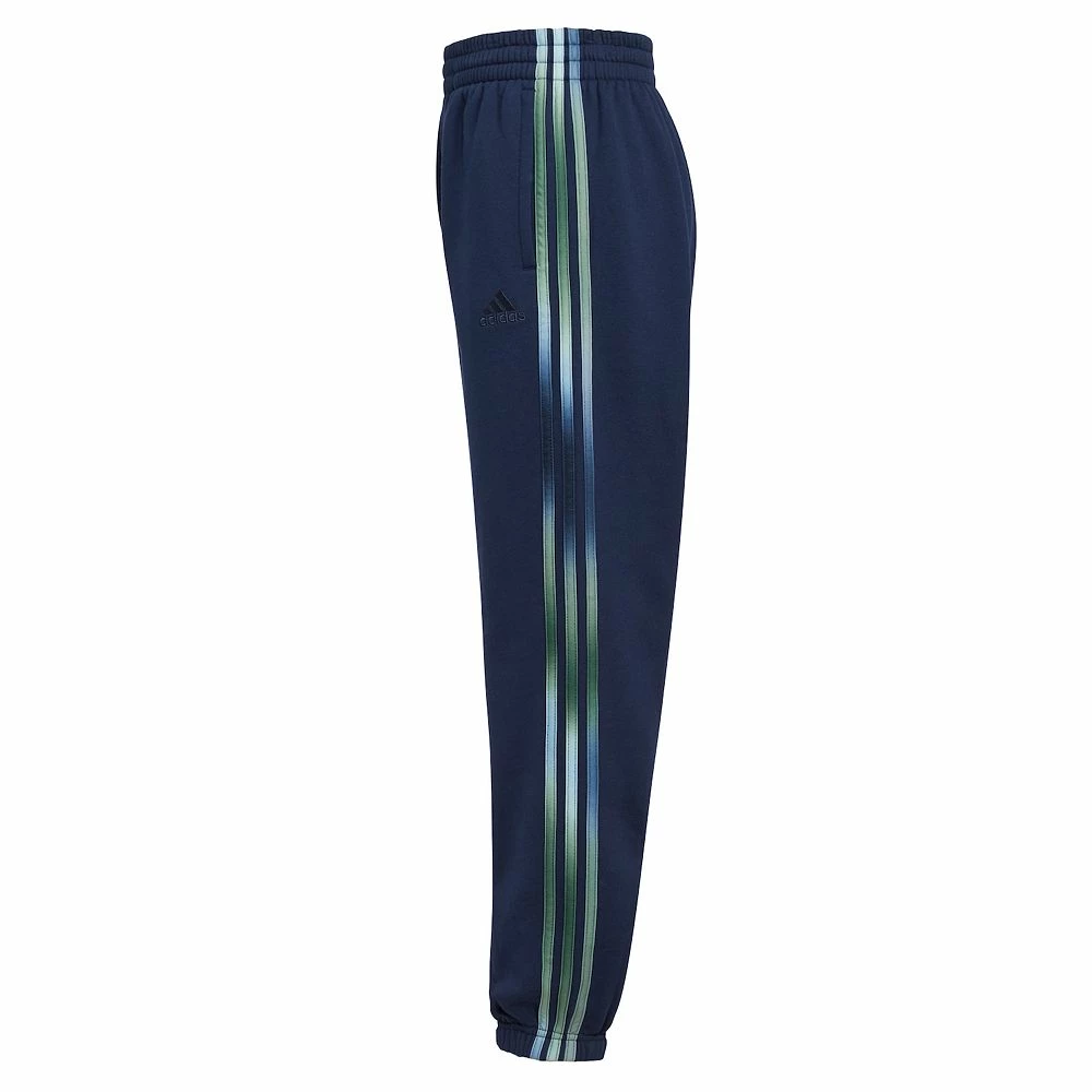 Boys 8-20 adidas Game Fade 3-Stripe Fleece Joggers - Image 3