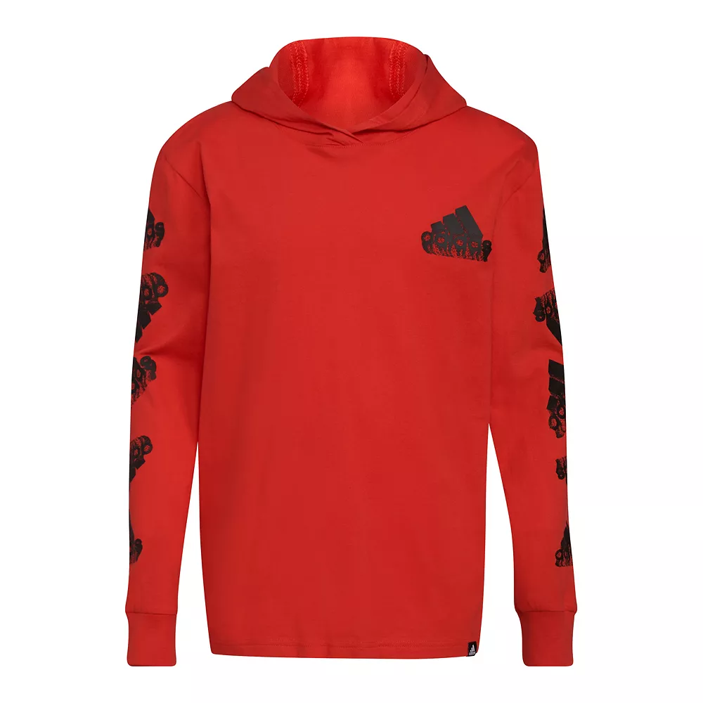 Boys 8-20 adidas Badge of Sport Hooded Tee - Image 2
