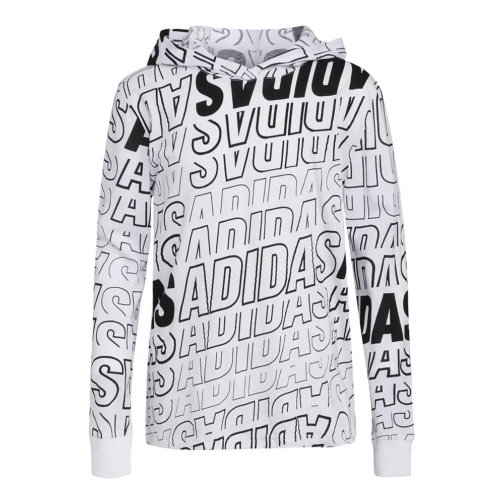 Boys 8-20 adidas Warped Print Hooded Tee - Image 2