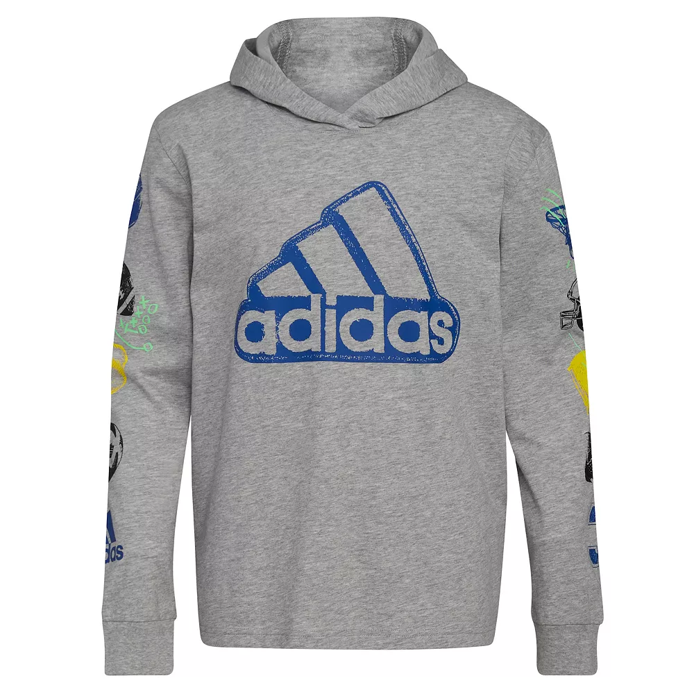 Boys 8-20 adidas Sport Stamp Hooded Tee - Image 2