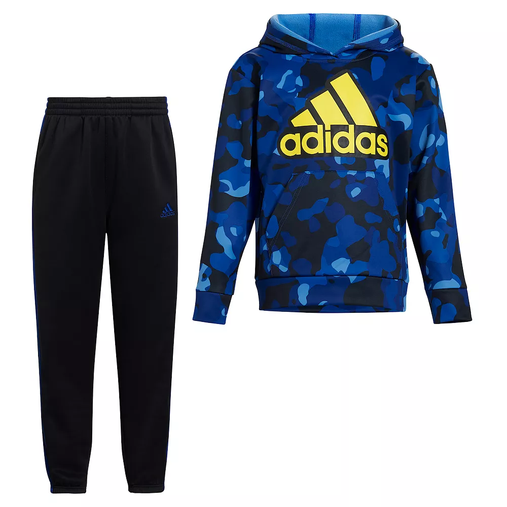 Toddler Boy adidas Camo Fleece Logo Graphic Hoodie & Jogger Pants Set