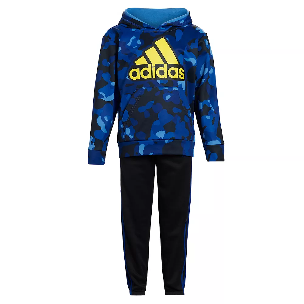 Toddler Boy adidas Camo Fleece Logo Graphic Hoodie & Jogger Pants Set - Image 3