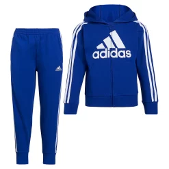 Toddler Boy adidas Hooded Big Logo Graphic Track Jacket & Jogger Pants Set