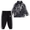 Baby Boy adidas Tricot Gray Camo Track Jacket & Jogger Pants Set