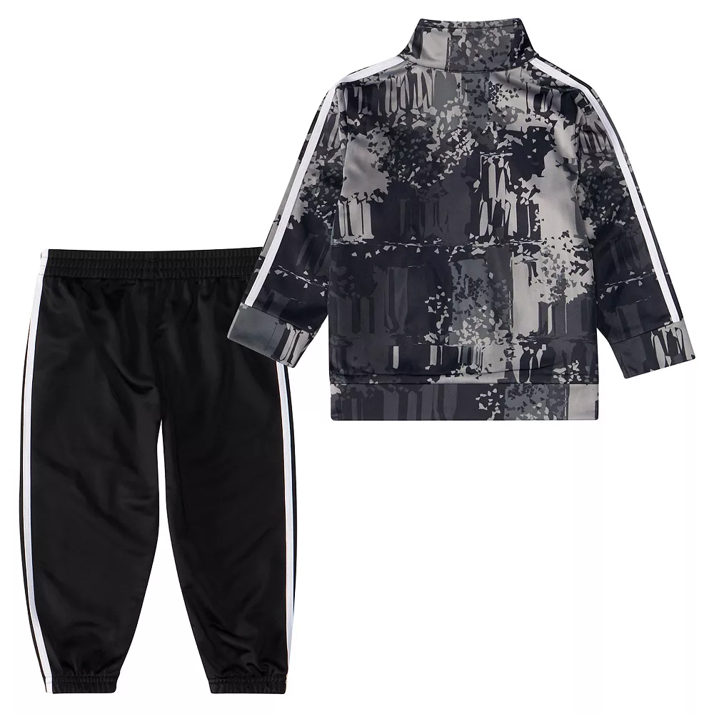 Baby Boy adidas Tricot Gray Camo Track Jacket & Jogger Pants Set - Image 2