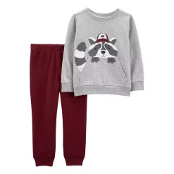 Baby Boy Carter's Raccoon Pullover Top & Jogger Pants Set