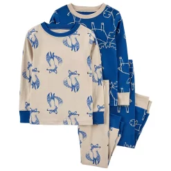 Baby Carter's 4-Piece Moose & Fox Pajama Set