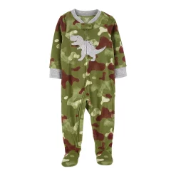 Baby Boy Carter's Dino Camo Fleece Footie Pajamas