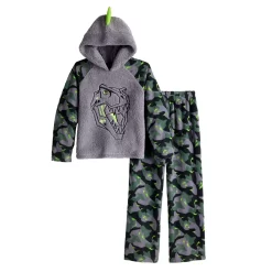 Boys 6-16 Cuddl Duds Hooded Top & Bottoms Pajama Set