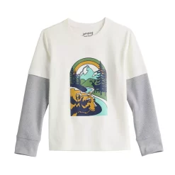 Boys 4-12 Jumping Beans® Thermal Sleeve Skater Graphic Tee