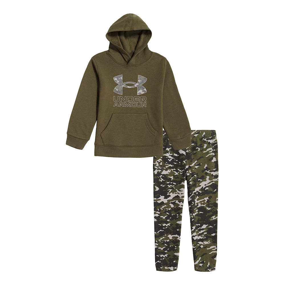 Baby Boys Under Armour Camo Logo Fleece Crewneck And Joggers Set