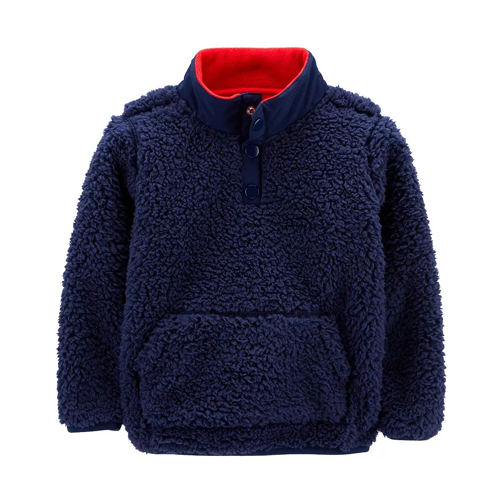 Toddler Boy Carter's Quarter Zip Sherpa Pullover