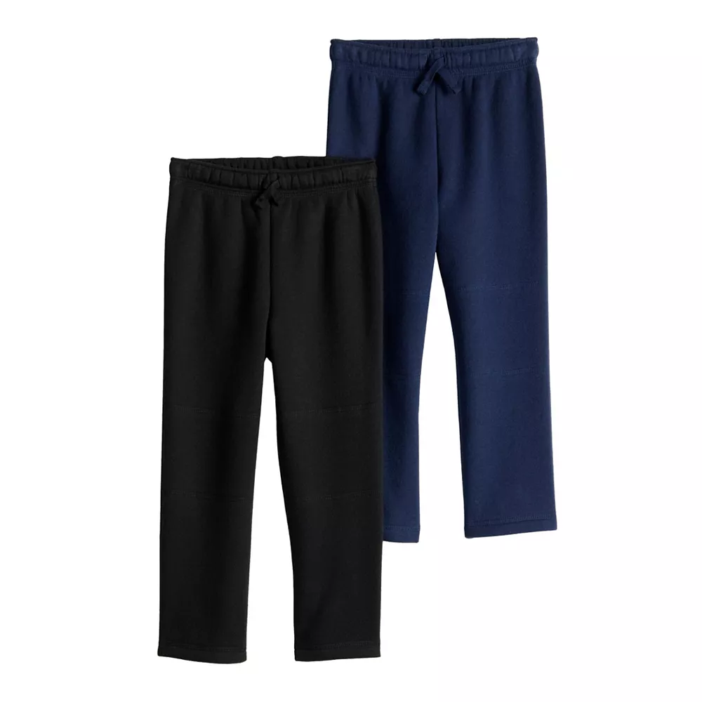 Toddler Boy Jumping Beans® Fleece Open Leg Sweatpants 2-Pack