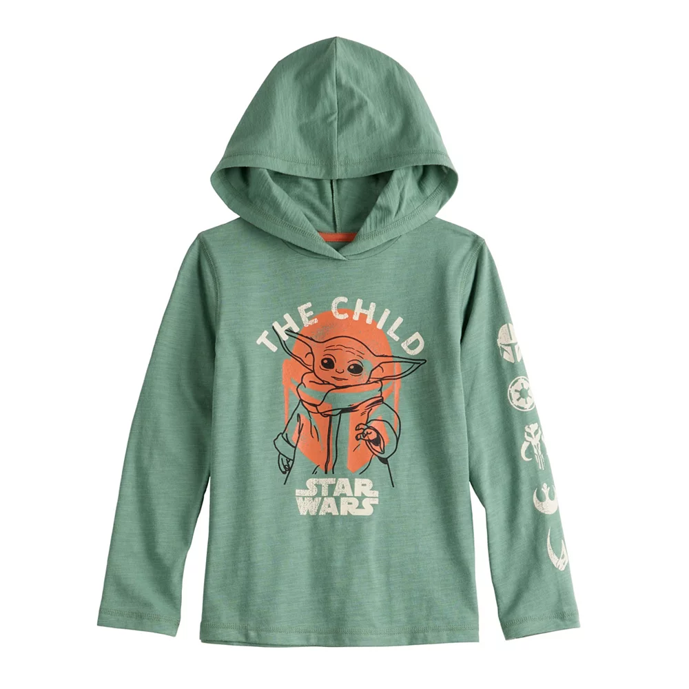 Boys 4-12 Jumping Beans® The Mandalorian Grogu aka Baby Yoda "The Child" Hooded Graphic Tee