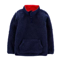 Boys 4-14 Carter's Quarter Zip Sherpa Pullover