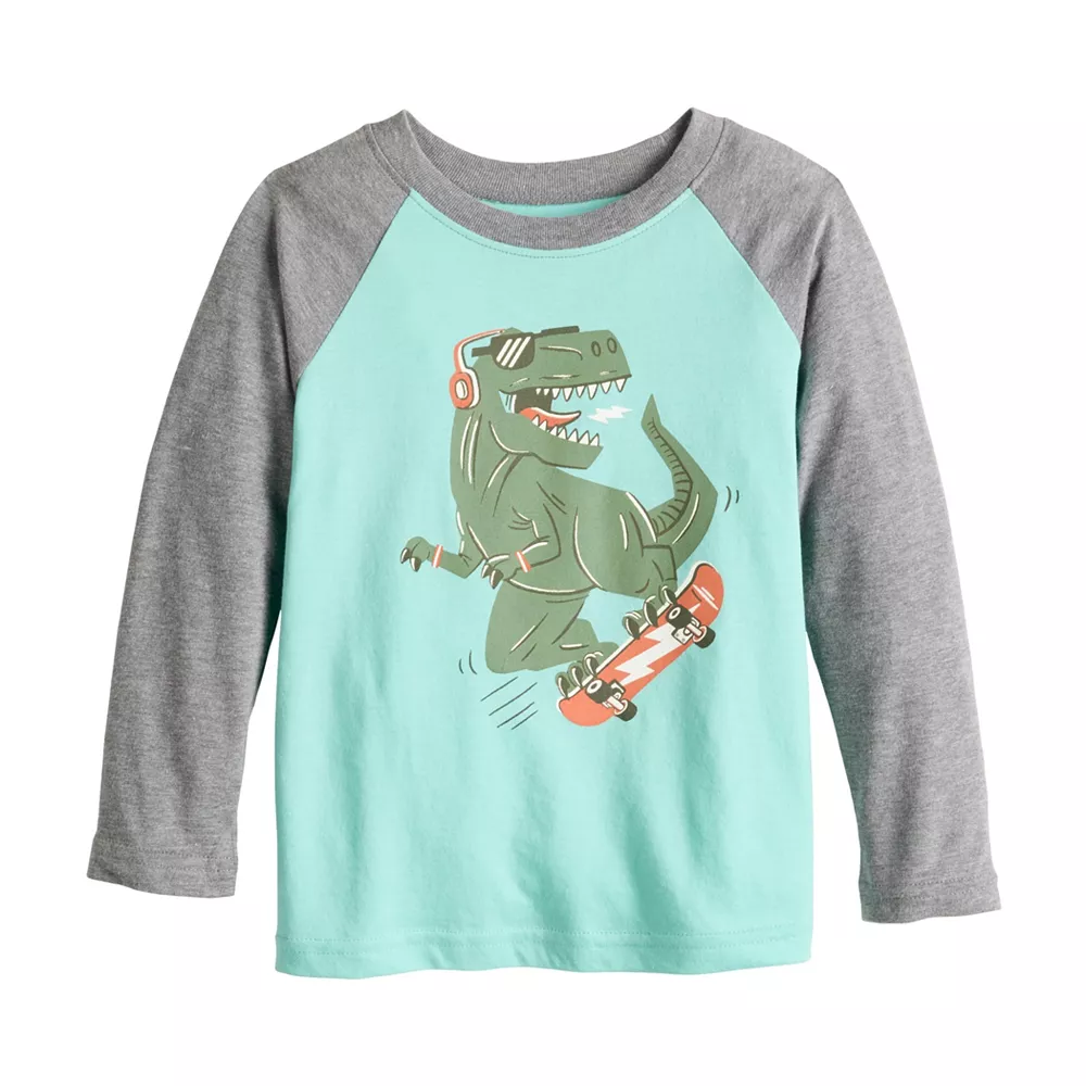 Toddler Boy Jumping Beans® Long Raglan Sleeve Graphic Tee - Image 2