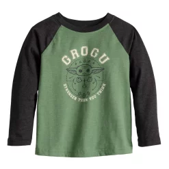 Toddler Boy Jumping Beans® The Mandalorian Grogu aka Baby Yoda "Stronger Than You Think" Raglan Graphic Tee