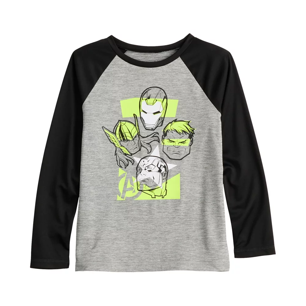 Boys 4-12 Jumping Beans® Marvel The Avengers Active Long Sleeve Raglan Graphic Tee