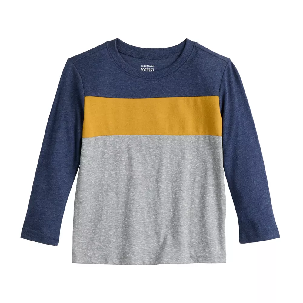 Toddler Boy Jumping Beans® Colorblock Long Sleeve Tee - Image 4
