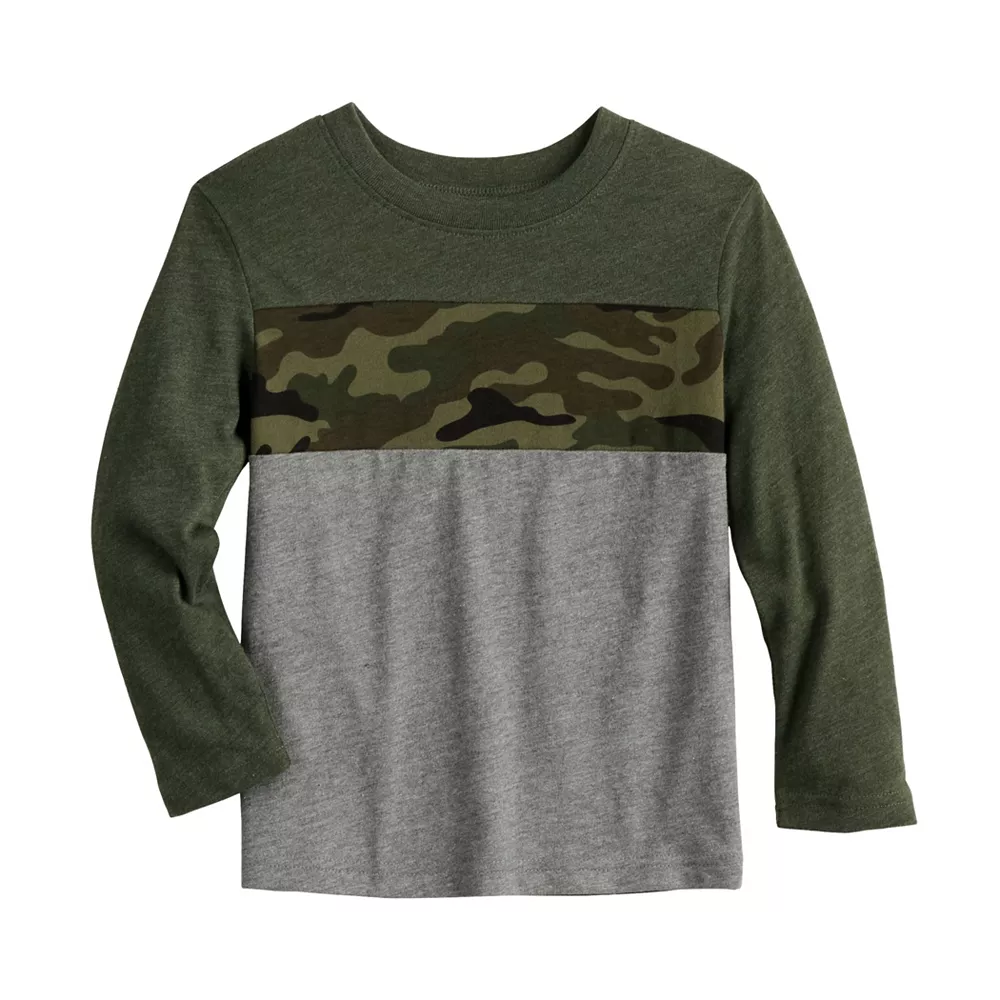 Toddler Boy Jumping Beans® Colorblock Long Sleeve Tee - Image 2