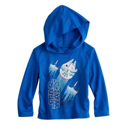 Toddler Boy Jumping Beans® Star Wars Ships Active Hooded Long Sleeve Graphic Tee