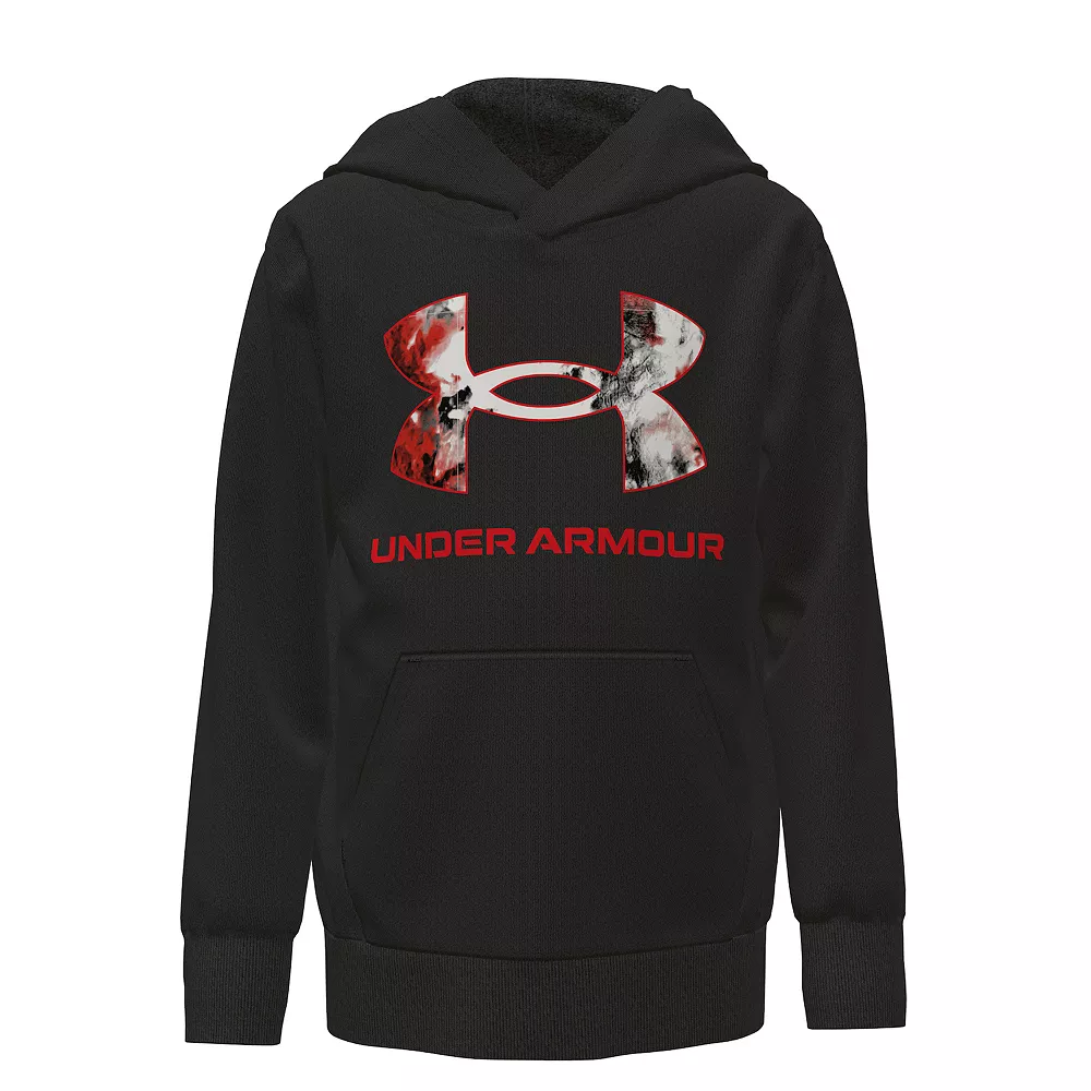 Boys 4-7 Under Armour Ice Dye Big Logo Graphic Hoodie