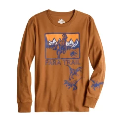 Boys 8-20 Jurassic Park Dominion Dinosaur Laso Herd Para Trail Raptors Long Sleeve Graphic Tee