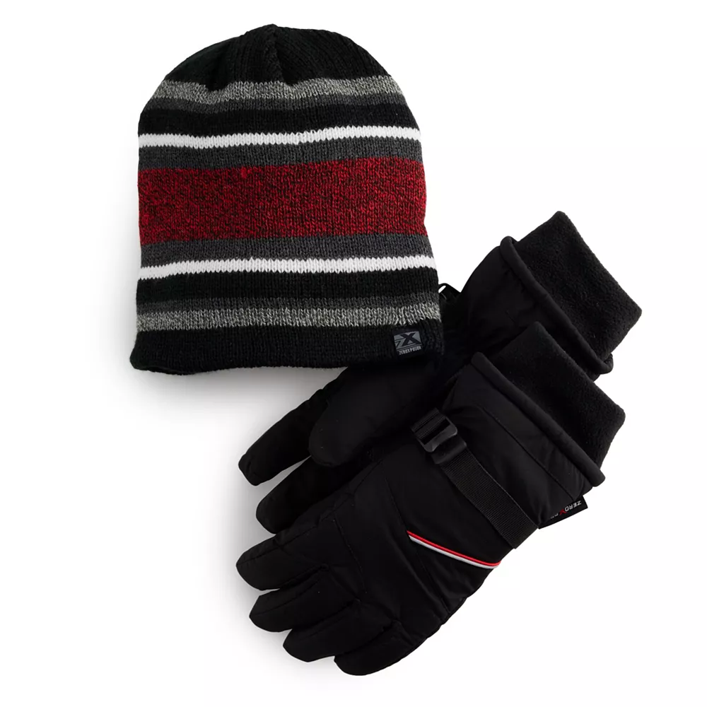 Boys 8-20 ZeroXposur Reversible Beanie & Gloves Set - Image 2