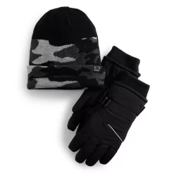 Boys 8-20 ZeroXposur Versatile Cuffed Beanie & Gloves Set