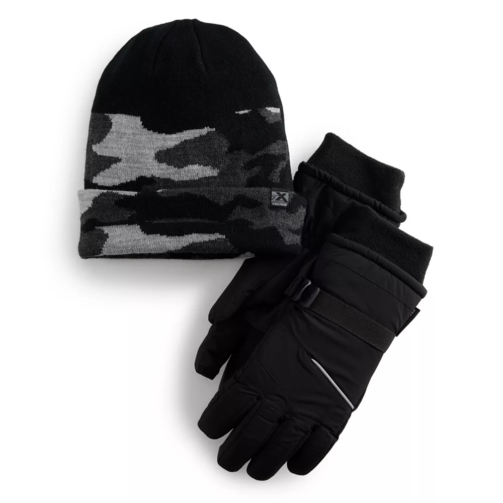 Boys 8-20 ZeroXposur Versatile Cuffed Beanie & Gloves Set