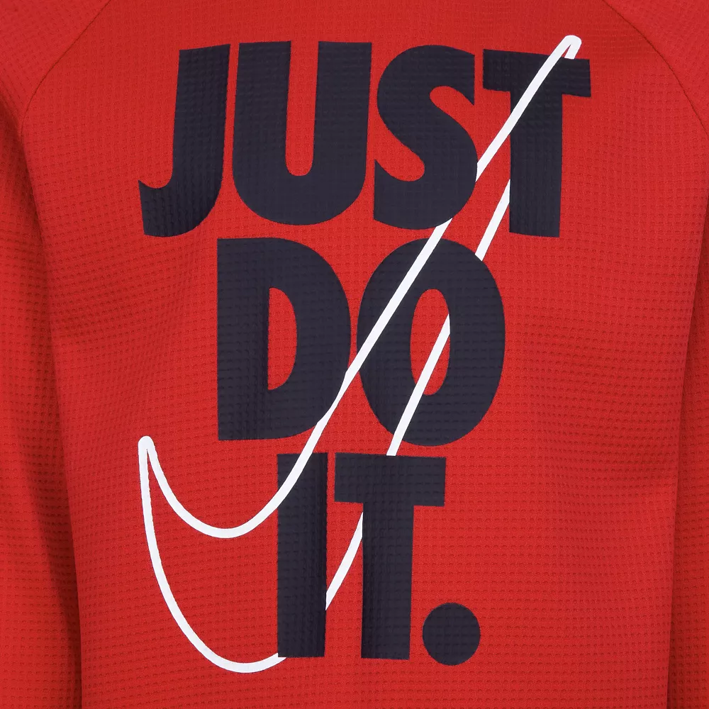 Boys 4-7 Nike Dri-FIT Thermal Long Sleeve Hooded "Just Do It" Graphic Tee - Image 3