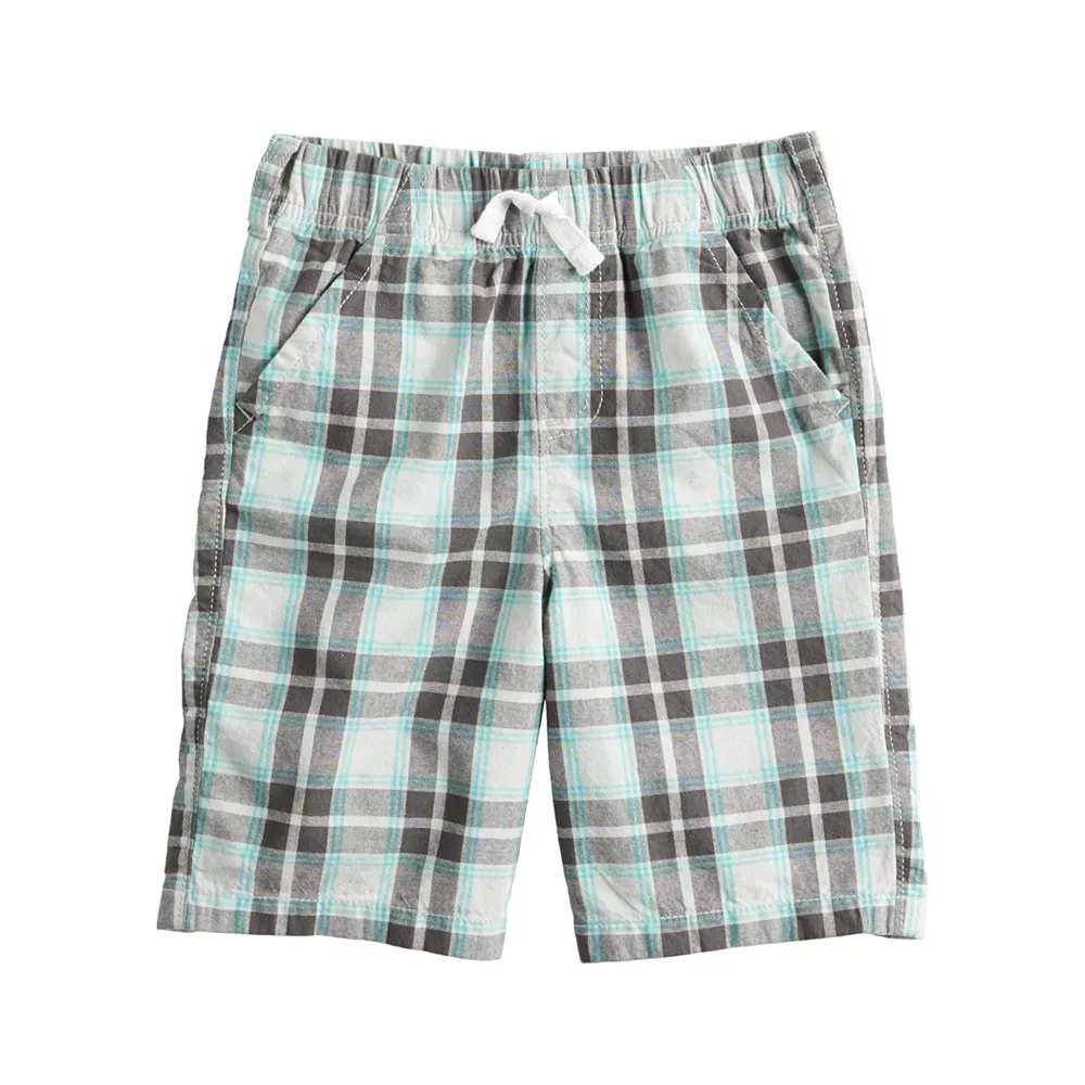 Toddler Boy Jumping Beans® Adaptive Sensory & Seated Comfort Plaid Canvas Shorts - Image 2