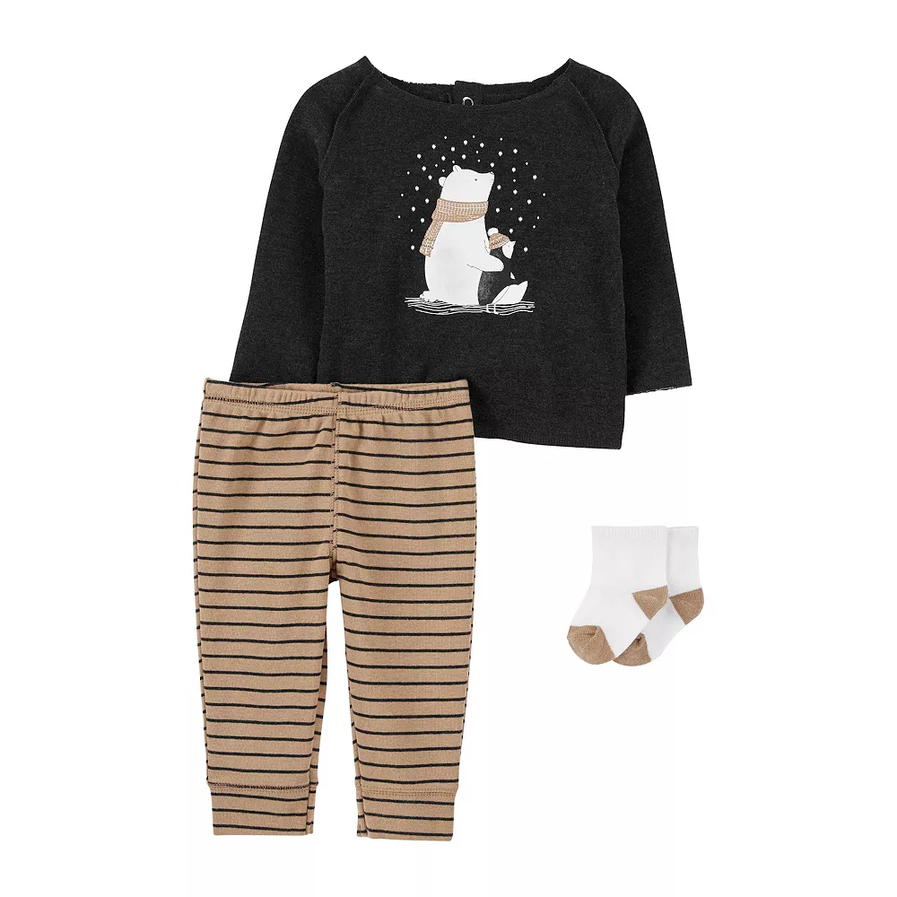 Baby Carter's 3-Piece Polar Bear Outfit Set