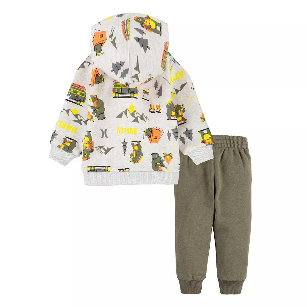Toddler Boys Hurley Camping Hoodie and Joggers Set - Image 2
