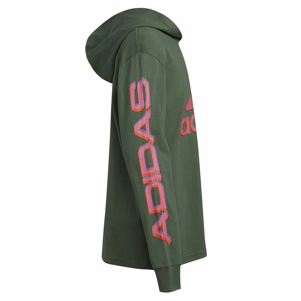 Boys 8-20 adidas Glitchy Badge of Sport Hooded Tee - Image 5