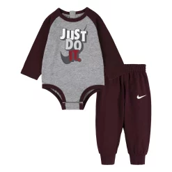 Baby Boy Nike "Just Do It." Raglan Graphic Bodysuit & Jogger Pants Set