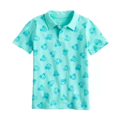 Boys 4-12 Disney Mickey Mouse Allover Print Adaptive Short Sleeve Polo Shirt by Jumping Beans®