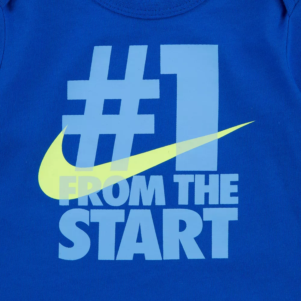 Baby Boys Nike Long Sleeve Bodysuits 3-Pack Set - Image 5