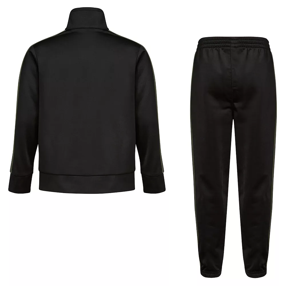 Boys 4-7 adidas Black & Olive Essential Tricot Track Jacket & Pants Set - Image 2