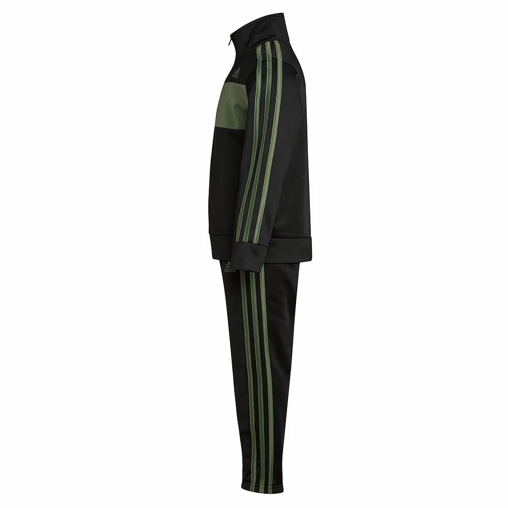 Boys 4-7 adidas Black & Olive Essential Tricot Track Jacket & Pants Set - Image 4