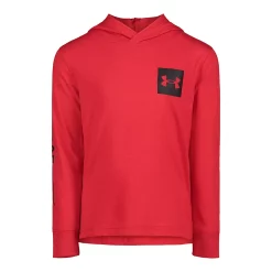 Boys 4-7 Under Armour Streetwear Logo Red Long Sleeve Hooded Tee