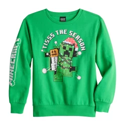 Boys 8-20 Celebrate Together Minecraft Christmas Lights Sweatshirt