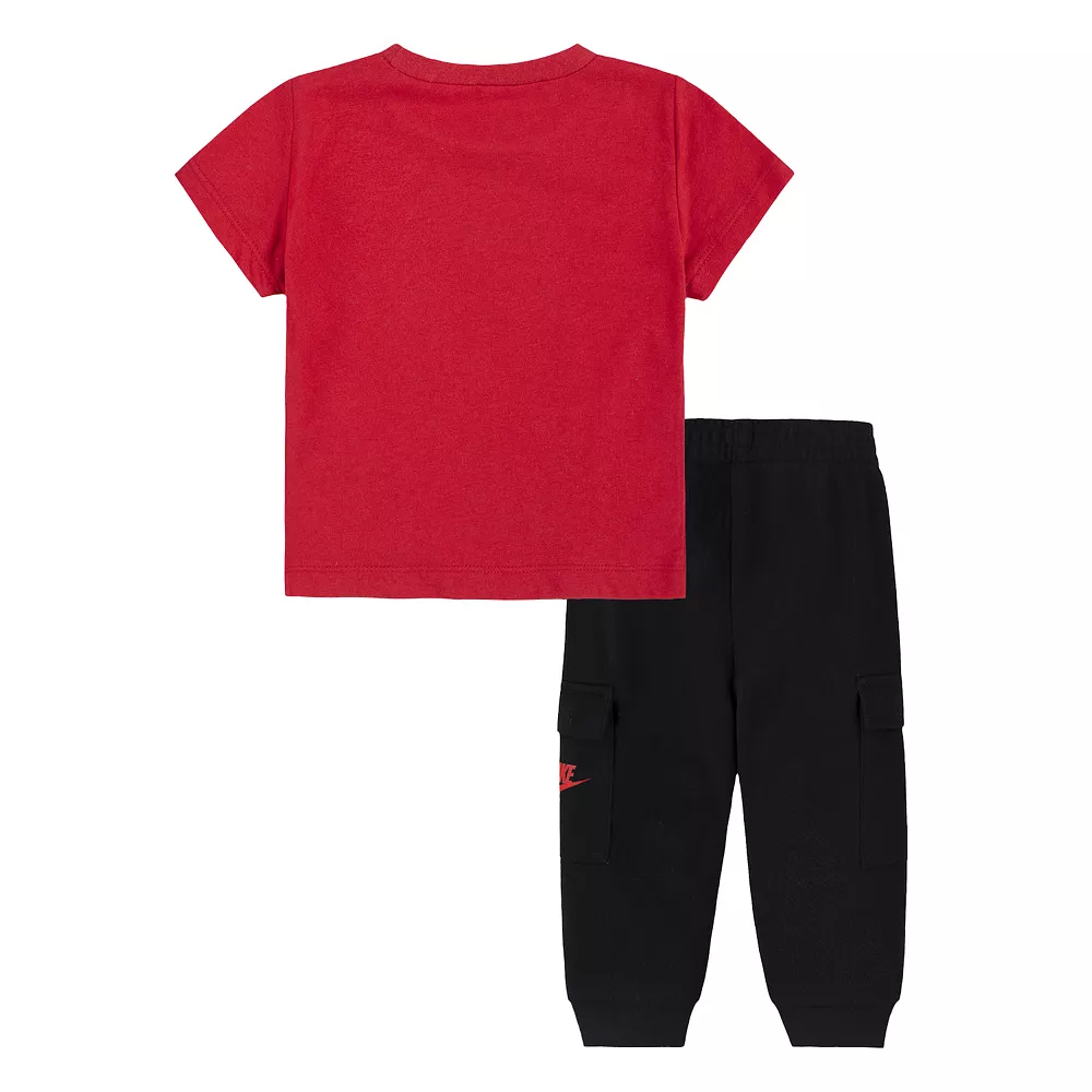 Baby Boy Nike Sportswear Futura Logo Graphic Tee & Cargo Jogger Pants Set - Image 2