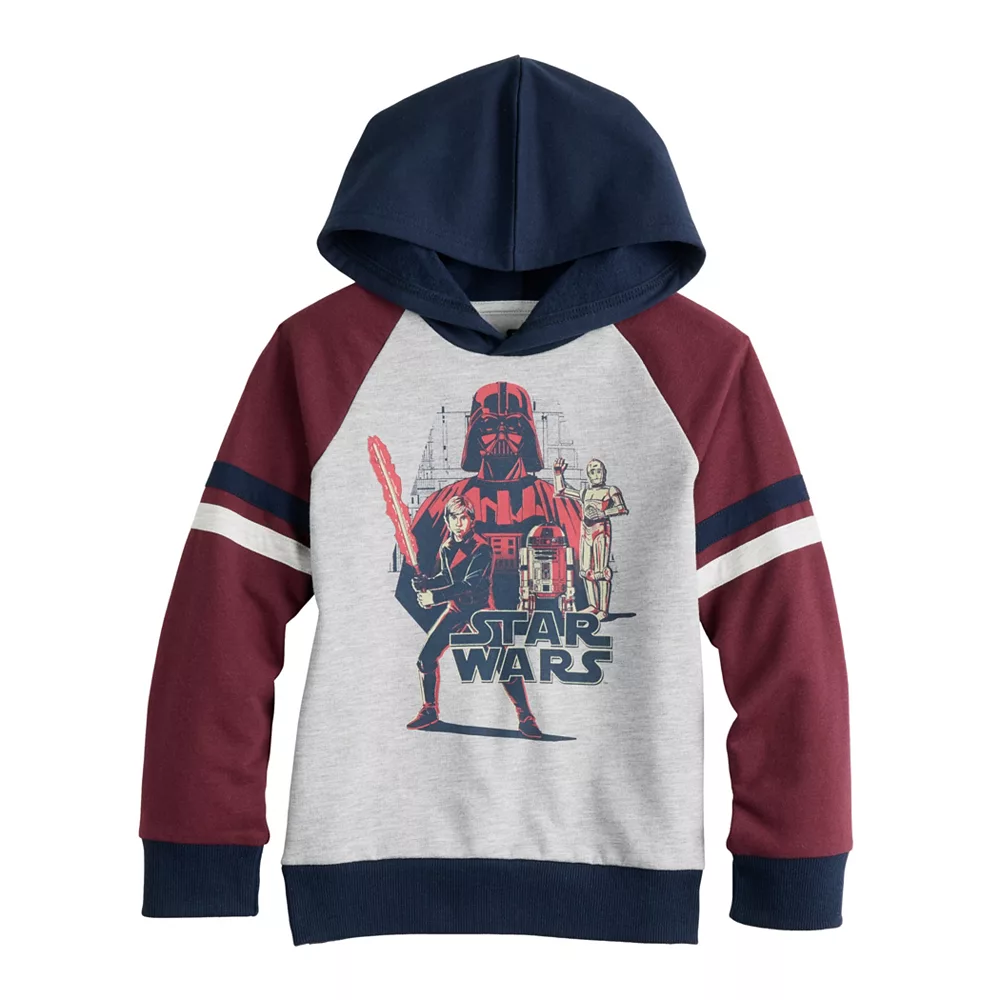 Boys 4-12 Jumping Beans® Star Wars Vintage Raglan Graphic Hoodie